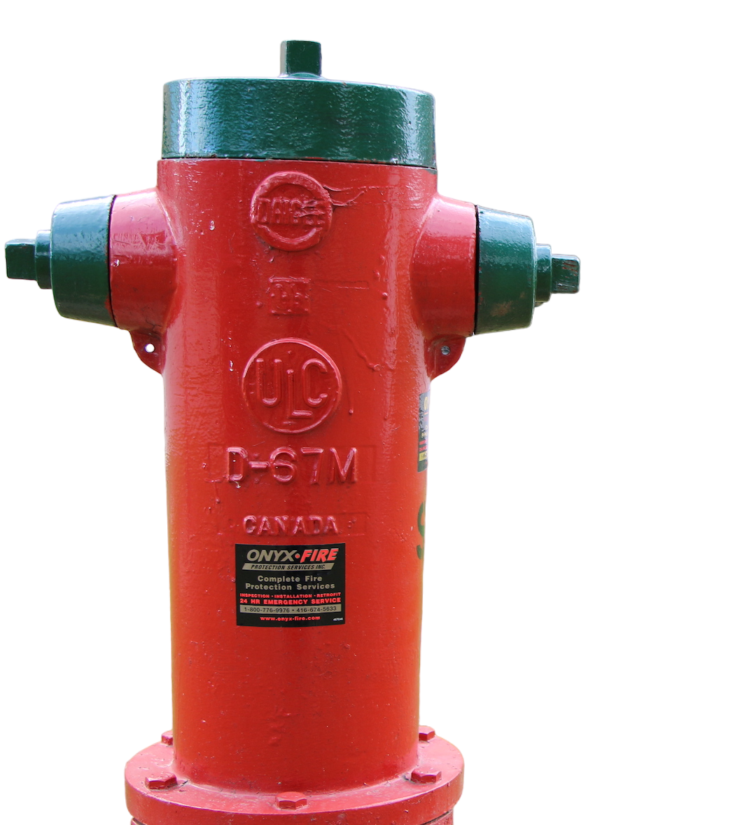 Isolated Image of Onyx-Fire branded fire hydrant